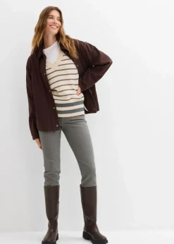 Damen bonprix Pullover & Strickjacken|Strickmode|Pullover aus Baumwollmix