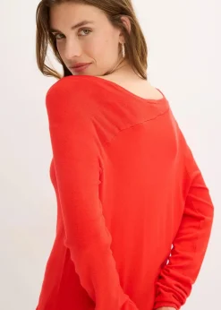 Damen bonprix Pullover & Strickjacken|Strickmode|Pullover aus fließendem Viskose-Mix