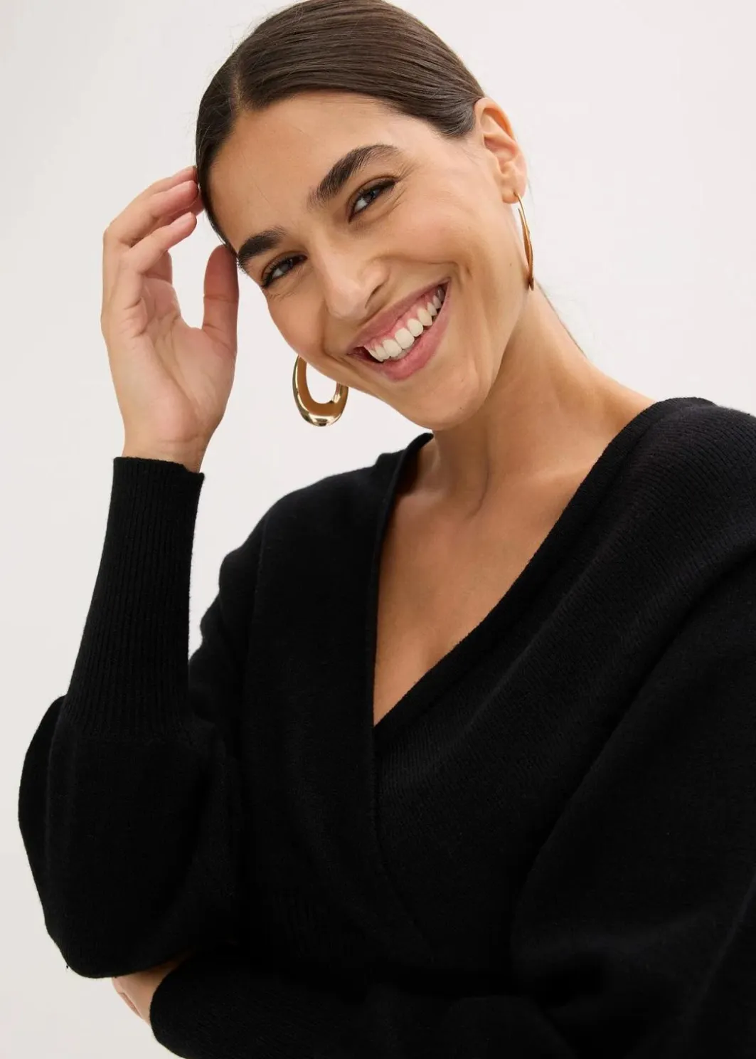 Damen bonprix Bekleidung·Umstandsmode|Strickmode|Pullover aus fließendem Viskose-Mix