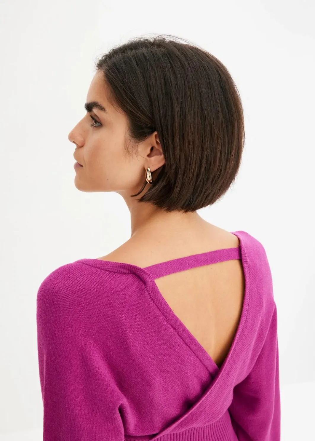 Pullover aus fließendem Viskose-Mix Damen Bekleidung·Umstandsmode|Strickmode