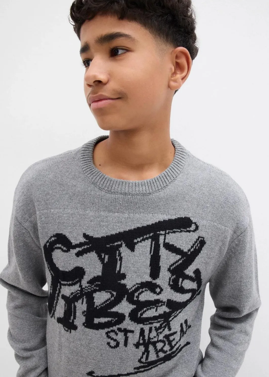 Sale Pullover aus reiner Baumwolle Kinder Jungen 9-16 Jahre·Sweat & Strick