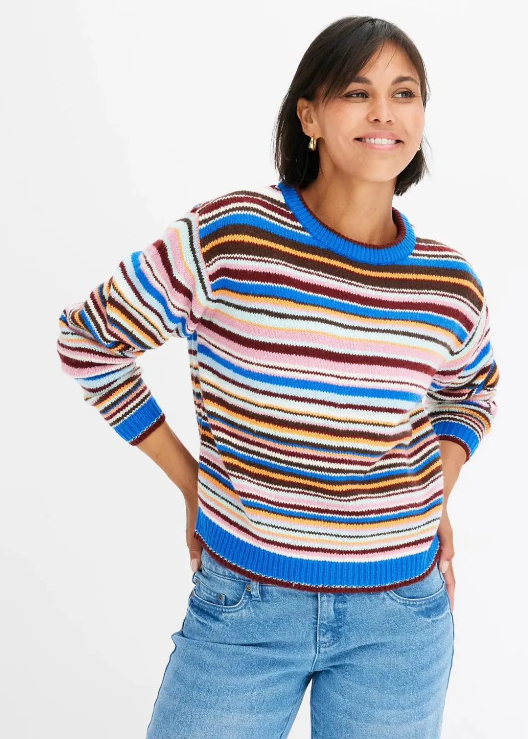 Hot Pullover gestreift Damen Bekleidung·Umstandsmode|Bekleidung·Jeans
