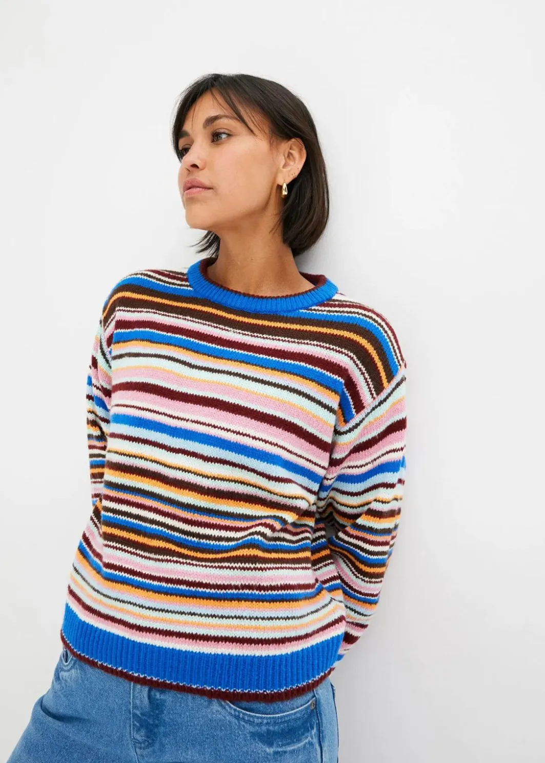 Hot Pullover gestreift Damen Bekleidung·Umstandsmode|Bekleidung·Jeans