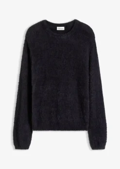 Damen bonprix Pullover & Strickjacken|Strickmode|Pullover in Plüsch-Optik