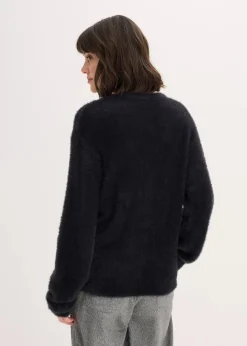 Damen bonprix Pullover & Strickjacken|Strickmode|Pullover in Plüsch-Optik