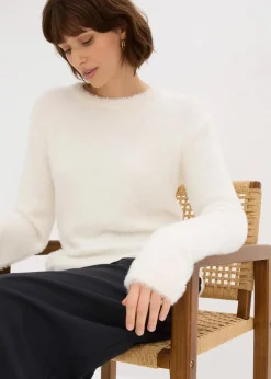 Best Pullover in Plüsch-Optik Damen Bekleidung·Umstandsmode|Pullover & Strickjacken
