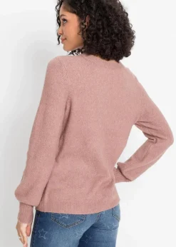 Damen bonprix Pullover & Strickjacken|Strickmode|Pullover mit Ballonärmeln