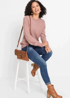 Damen bonprix Pullover & Strickjacken|Strickmode|Pullover mit Ballonärmeln