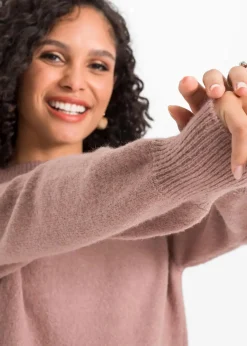 Damen bonprix Pullover & Strickjacken|Strickmode|Pullover mit Ballonärmeln