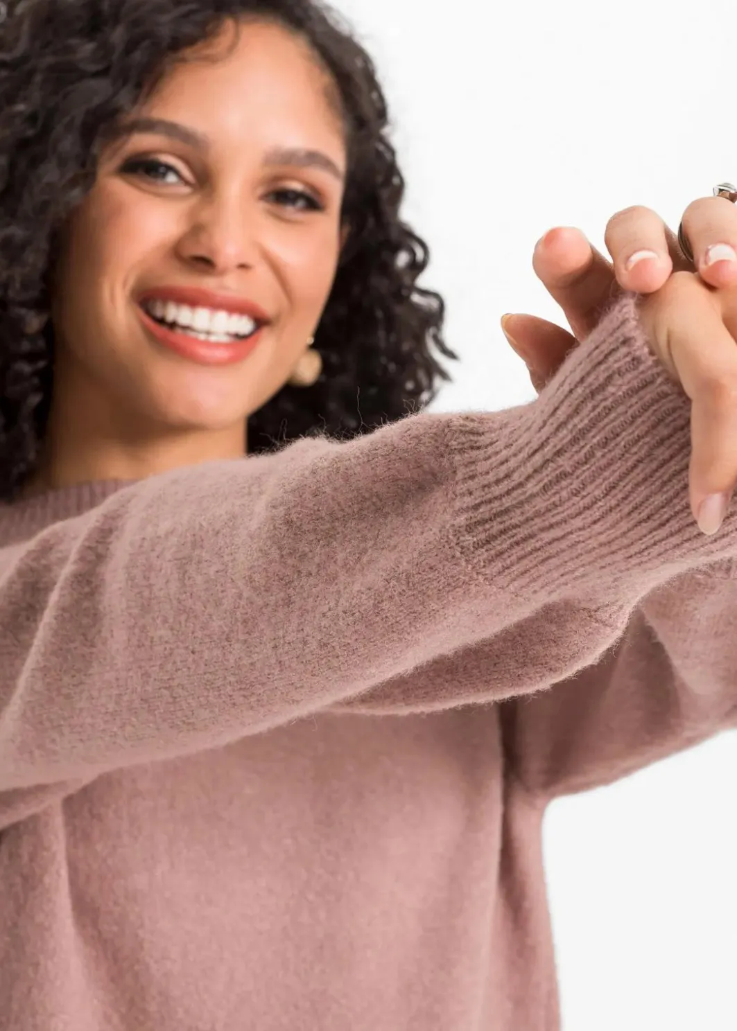 Damen bonprix Pullover & Strickjacken|Strickmode|Pullover mit Ballonärmeln