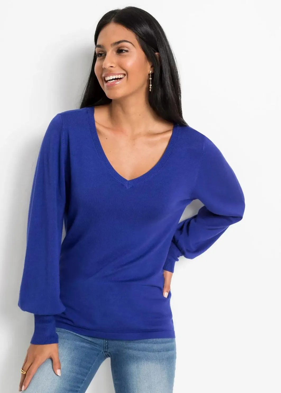 Damen bonprix Bekleidung·Umstandsmode|Strickmode|Pullover mit Ballonärmeln