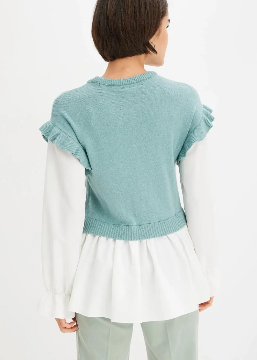 Outlet Pullover mit Blusen-Einsatz Damen Bekleidung·Umstandsmode|Bekleidung·Jeans