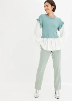 Outlet Pullover mit Blusen-Einsatz Damen Bekleidung·Umstandsmode|Bekleidung·Jeans