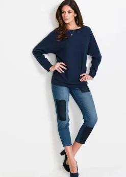 New Pullover mit Fledermausärmeln Damen Strickmode|Pullover & Strickjacken