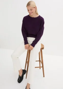 Damen bonprix Bekleidung·Jeans|Pullover & Strickjacken|Pullover mit Fledermausärmeln