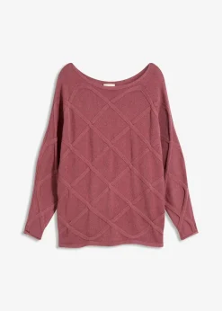 Best Pullover mit horizonatalem Zopfmuster Damen Bekleidung·Umstandsmode|Strickmode