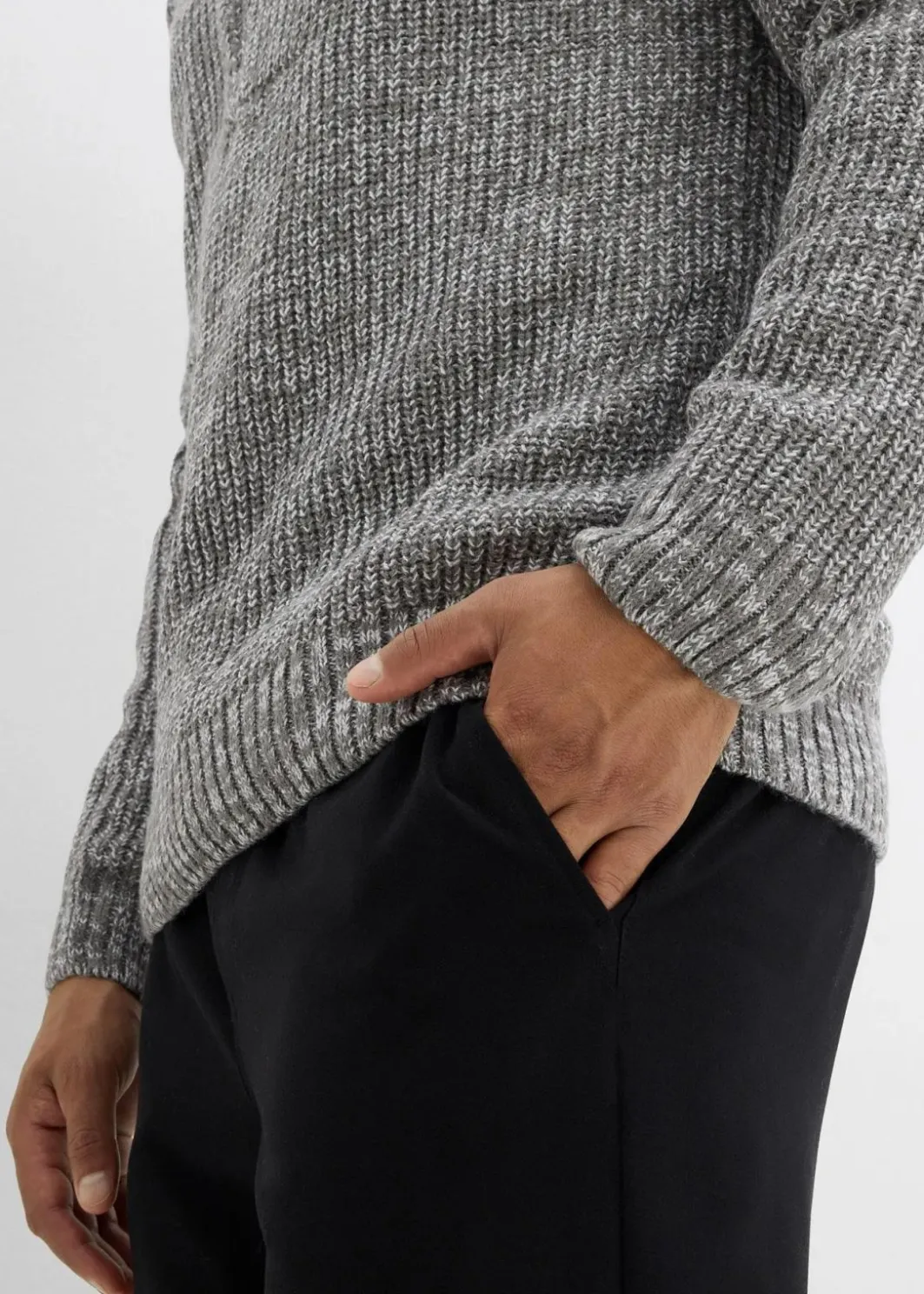 Herren bonprix Pullover & Strickjacken|Große Größen|Pullover mit Kapuze