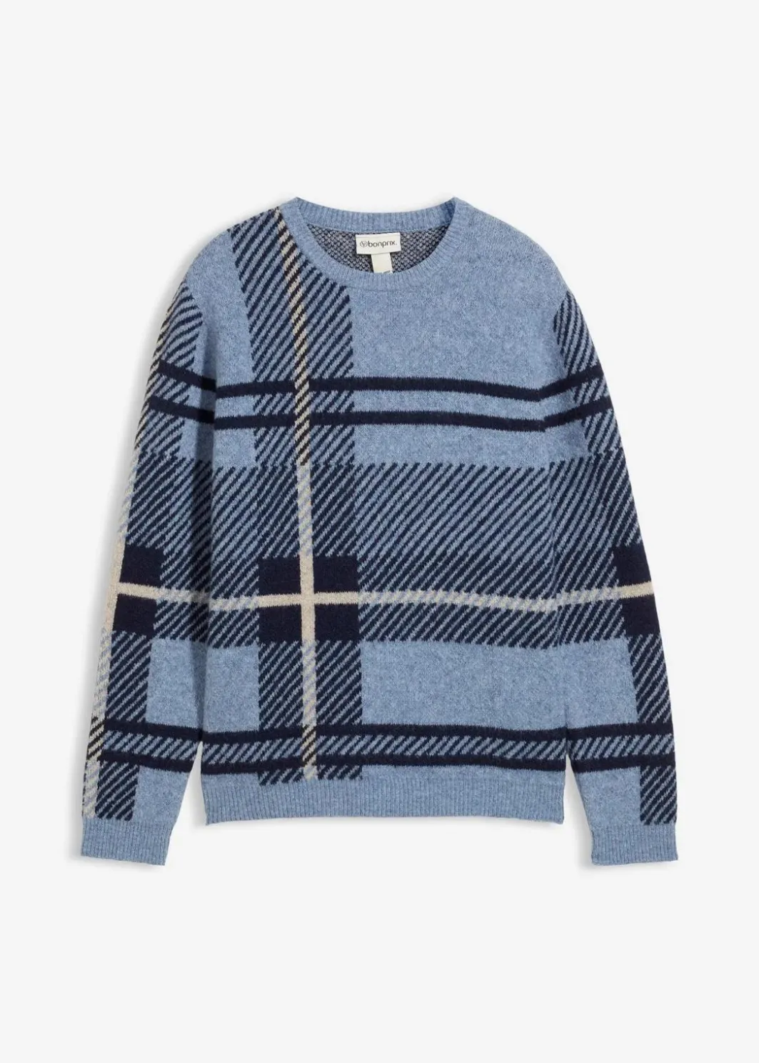 Herren bonprix Große Größen|Pullover & Strickjacken|Pullover mit Karomuster