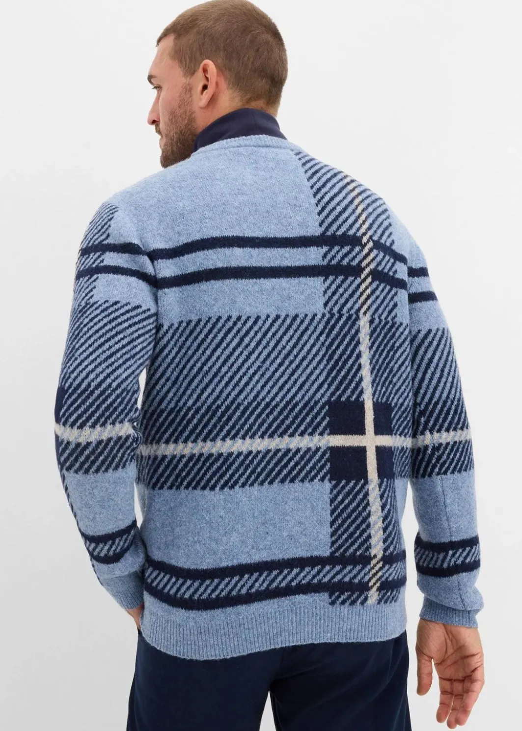 Herren bonprix Große Größen|Pullover & Strickjacken|Pullover mit Karomuster