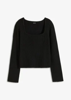Damen bonprix Pullover & Strickjacken|Strickmode|Pullover mit Karree-Ausschnitt