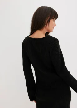 Damen bonprix Pullover & Strickjacken|Strickmode|Pullover mit Karree-Ausschnitt