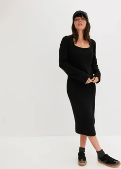 Damen bonprix Pullover & Strickjacken|Strickmode|Pullover mit Karree-Ausschnitt
