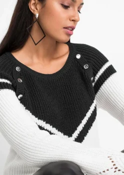 Damen bonprix Bekleidung·Umstandsmode|Strickmode|Pullover mit Knöpfen