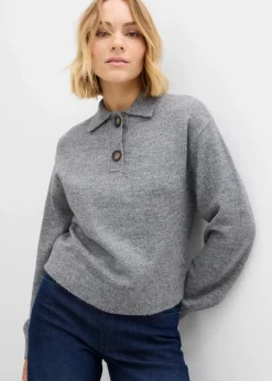 Damen bonprix Bekleidung·Umstandsmode|Strickmode|Pullover mit Kragen