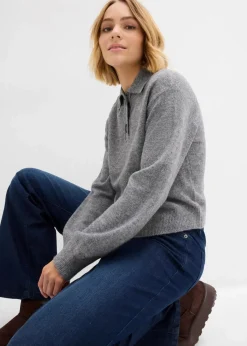 Damen bonprix Bekleidung·Umstandsmode|Strickmode|Pullover mit Kragen