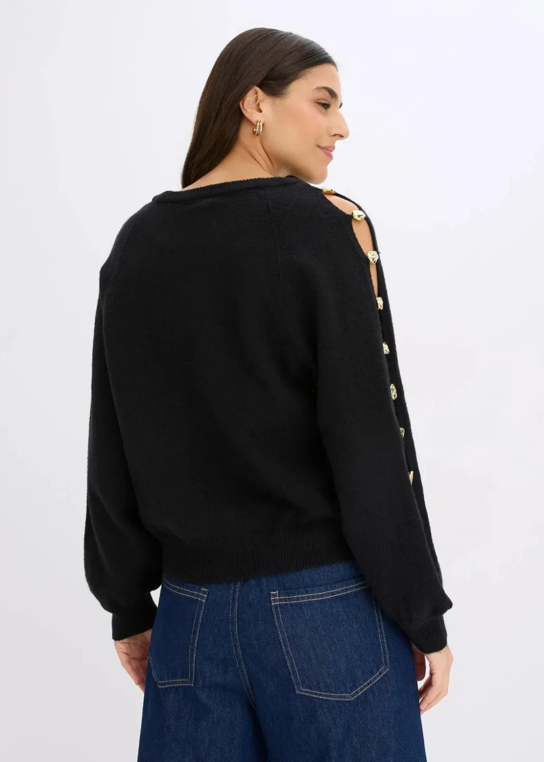 Damen bonprix Bekleidung·Umstandsmode|Bekleidung·Jeans|Pullover mit Metall-Perlen