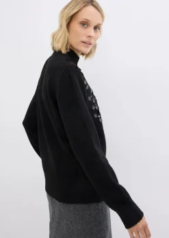 Damen bonprix Nachhaltigere Materialien|Pullover & Strickjacken|Pullover mit Pailetten