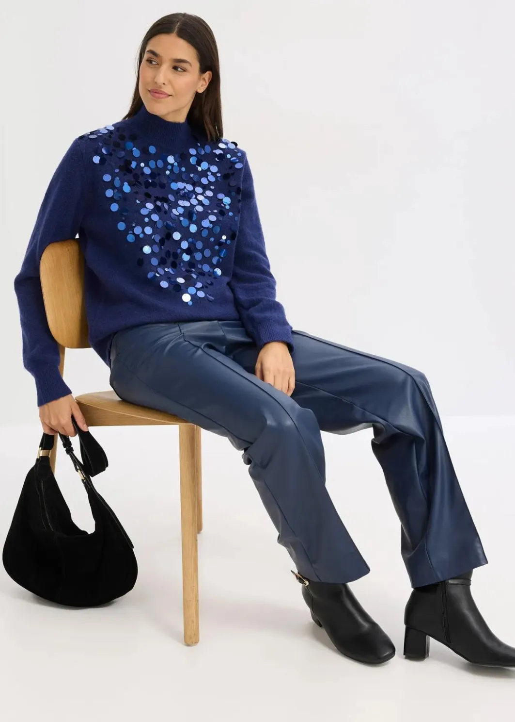 Damen bonprix Bekleidung·Umstandsmode|Bekleidung·Jeans|Pullover mit Pailetten