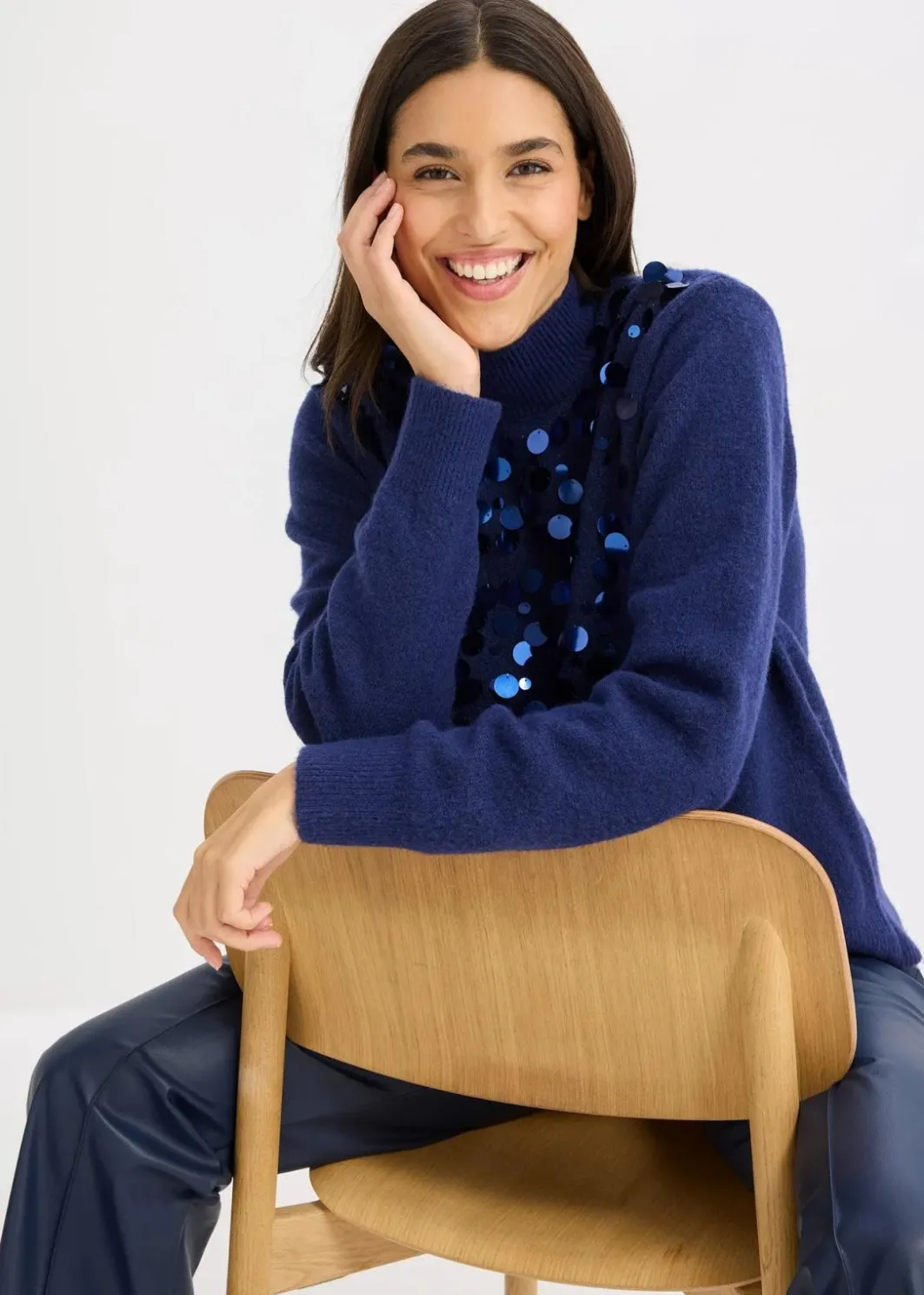 Damen bonprix Bekleidung·Umstandsmode|Bekleidung·Jeans|Pullover mit Pailetten