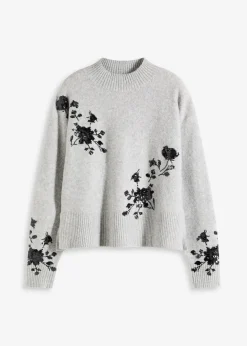 Damen bonprix Bekleidung·Umstandsmode|Pullover & Strickjacken|Pullover mit Pailettenstickerei