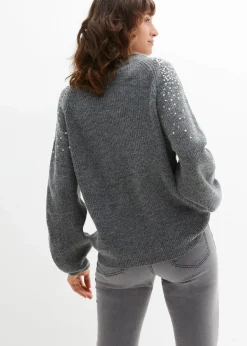 Damen bonprix Bekleidung·Umstandsmode|Strickmode|Pullover mit Pailletten