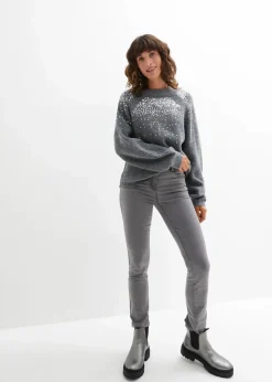 Damen bonprix Bekleidung·Umstandsmode|Strickmode|Pullover mit Pailletten