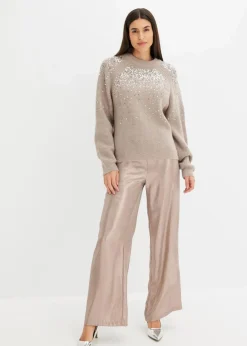 Damen bonprix Pullover & Strickjacken|Bekleidung·Jeans|Pullover mit Pailletten