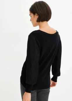 Damen bonprix Bekleidung·Umstandsmode|Strickmode|Pullover mit plissierten Ärmeln