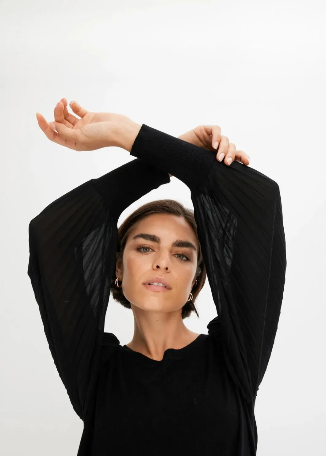 Damen bonprix Bekleidung·Umstandsmode|Strickmode|Pullover mit plissierten Ärmeln