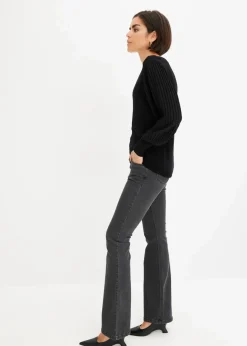 Damen bonprix Bekleidung·Umstandsmode|Strickmode|Pullover mit plissierten Ärmeln