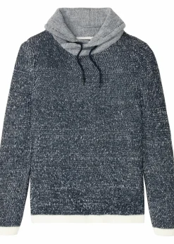 Herren bonprix Große Größen|Pullover & Strickjacken|Pullover mit Schalkragen und Kontrastdetails