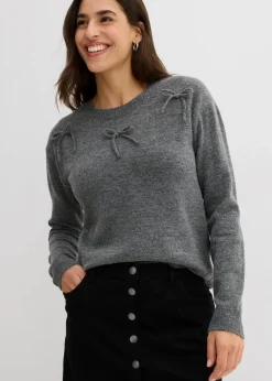 Damen bonprix Pullover & Strickjacken|Strickmode|Pullover mit Schleifen