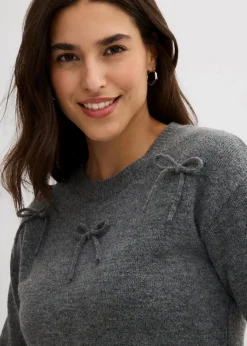 Damen bonprix Pullover & Strickjacken|Strickmode|Pullover mit Schleifen