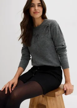 Damen bonprix Pullover & Strickjacken|Strickmode|Pullover mit Schleifen