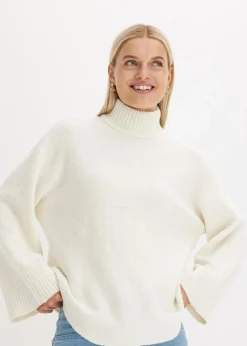 Damen bonprix Pullover & Strickjacken|Strickmode|Pullover mit Stehkragen