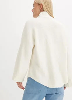 Damen bonprix Pullover & Strickjacken|Strickmode|Pullover mit Stehkragen
