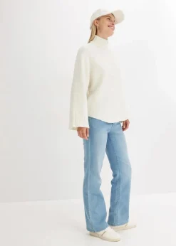Damen bonprix Pullover & Strickjacken|Strickmode|Pullover mit Stehkragen