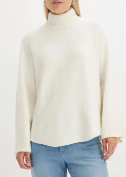 Damen bonprix Pullover & Strickjacken|Strickmode|Pullover mit Stehkragen