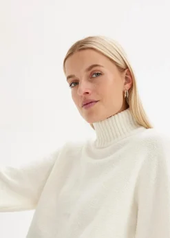 Damen bonprix Pullover & Strickjacken|Strickmode|Pullover mit Stehkragen