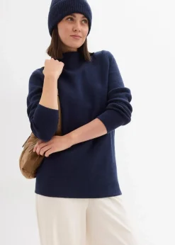 Damen bonprix Bekleidung·Umstandsmode|Strickmode|Pullover mit Stehkragen
